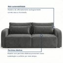 Ver imagem 4 de Sofá Cama 2 Lugares Retrátil e Reclinável 196cm Montreal