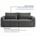 Ver imagem 6 de Sofá Cama 2 Lugares Retrátil e Reclinável 196cm Montreal