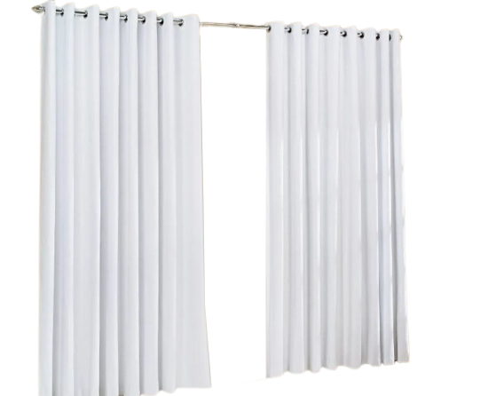 Cortina Microfibra tecido 2,80x2,30 Para Trilho Suíço:Branco ...