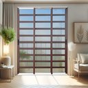 Ver imagem 2 de Porta Cor.c/Trav.3F.Móv.1/3 210x200 Elite c/Fecho Autom V.Ref.Mix Corten Brimak