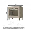 Ver imagem 2 de Balcão Forno Embutir Évelin Duna/Cristal com Tampo Cooktop - Móveis Henn