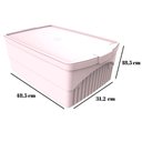 Ver imagem 3 de Caixa Organizadora com Tampa 21l Crippa Empilhável Himalaia Rosa Escritório Closet