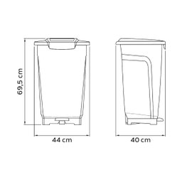 Lixeira Tramontina T-Force Coleta Seletiva Plástico em Polipropileno Vermelho 50 L - 2 Lixeira Tramontina T-Force Coleta Seletiva Plástico em Polipropileno Vermelho 50 L - 2