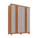 Ver imagem 2 de Guarda Roupa Solteiro Dunas 4 Portas e 2 Gavetas Mdf Moderna Naturalle/off White