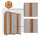 Ver imagem 5 de Guarda Roupa Solteiro Dunas 4 Portas e 2 Gavetas Mdf Moderna Naturalle/off White