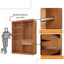 Ver imagem 4 de Guarda Roupa Solteiro Dunas 4 Portas e 2 Gavetas Mdf Moderna Naturalle/off White