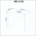 Ver imagem 4 de Mesa para Escritório 90cm Tecnomobili Preto - Me4139