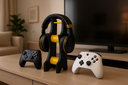 Ver imagem 1 de Suporte para Dois Controles e Headset com Design Compacto Ideal para Mesa Gamer ou Escritório - Amar
