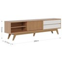 Ver imagem 3 de Rack Bancada Veneza Freijó Off White Matte - Colibri
