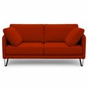 Ver imagem 5 de Sofá Sala de Estar Atena Fixo Pés de Ferro 194cm 3 Lugares Bouclê Terracota M1 - Monari Design