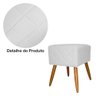 Kit Poltrona Decorativa Marcela Mais Puff Isabela Pés Palito Suede Branco - DS Estofados - 4