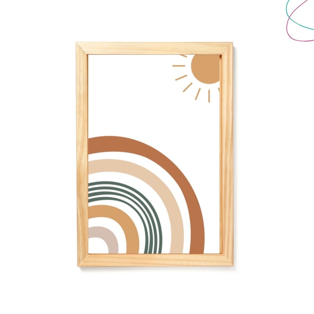 Quadro Decorativo Arco-íris Boho Escandinavo:Pinus - 1