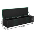 Ver imagem 5 de Kit Quarto Gamer Baú e Painel Fighter Usb 140cm Cama de Casal:preto e Verde