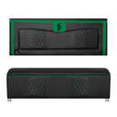 Ver imagem 1 de Kit Quarto Gamer Baú e Painel Fighter Usb 140cm Cama de Casal:preto e Verde