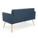 Ver imagem 5 de Sofá Namoradeira Elisa Suede Pés Palito Castanho - D’Rossi Azul Marinho