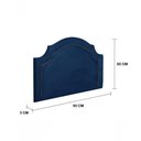 Ver imagem 7 de Cabeceira Solteiro Luxo 90X60 Azul Tachas Fumê