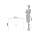 Ver imagem 5 de Armário para Escritório 2 Portas 100% MDF Branco/Freijo/Off White