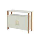 Ver imagem 2 de Armário para Escritório 2 Portas 100% MDF Branco/Freijo/Off White