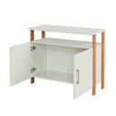 Ver imagem 4 de Armário para Escritório 2 Portas 100% MDF Branco/Freijo/Off White