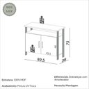 Ver imagem 3 de Armário para Escritório 2 Portas 100% MDF Branco/Freijo/Off White