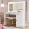 Penteadeira Camarim Bella com Porta e 2 Gavetas Branco - Pr Móveis - 2