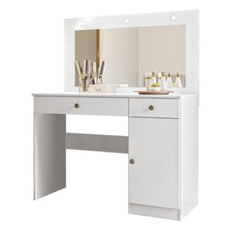 Penteadeira Camarim Bella com Porta e 2 Gavetas Branco - Pr Móveis - 1