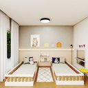 Ver imagem 1 de Conjunto com 2 Camas Infantil Montessoriana Solteiro Cori Yescasa Branco/Carvalho Mel