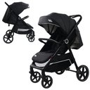 Ver imagem 1 de Carrinho de Bebê Passeio Assento Reclinável Proteção Solar Cesto Porta-objetos 0-36 Meses Thunder -