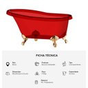 Ver imagem 3 de Kit Champanheira Grande Banheira P/ 8 Garrafas + 8 Taças:vermelho