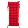 Almofada de Assento P/ Cadeiras de Balanço Espreguiçadeira - Vermelho - 1