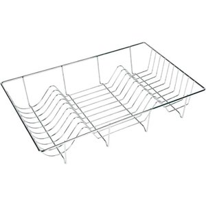 Escorredor de Louça Ferro Aramado Cromado 48cm 18 Pratos