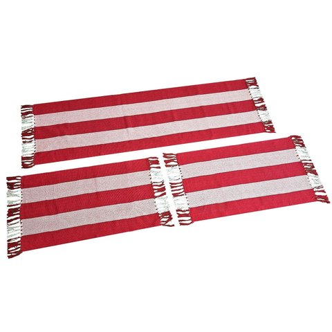 Jogo de Cozinha Tapetes Passadeira Kit 3 Peças Varias Cores