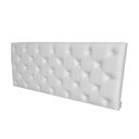Ver imagem 4 de Cabeceira Estofada Casal Capitonê Corino Branco 140 X 60 cm RBL