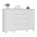 Ver imagem 2 de Cômoda Infantil 125cm 2 Portas e 4 Gavetas Dengo Multimóveis Mp4440 Branco