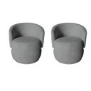 Ver imagem 1 de Kit 2 Poltronas Decorativa Beatriz Orgânica Linho Cinza