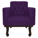 Ver imagem 7 de Kit Diva Recamier Juliana 160cm Lado Esquerdo e 02 Poltronas Classic Suede Roxo - Amarena Móveis