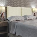 Ver imagem 2 de Cabeceira Módulos Cama Box Almofadada Luxo Suede Rbl:solteiro Painel/bege