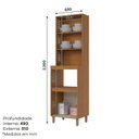 Ver imagem 4 de Torre Quente 02 Fornos com Porta de Vidro 63cm Venaly Marrom/Cinamomo/Off White