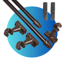 Ver imagem 2 de Kit Varão Simples para Cortina 1,5 Metros de Ferro