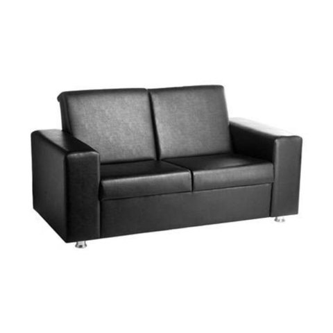 Sofá 2 Lugares Preto Design Office Móveis