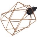 Ver imagem 5 de Pendente Aramado Teto Cálice P Luminária Lustre Retrô Balcão + Lâmpada Led ST64 Cobre Rose