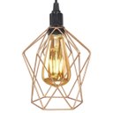 Ver imagem 3 de Pendente Aramado Teto Cálice P Luminária Lustre Retrô Balcão + Lâmpada Led ST64 Cobre Rose