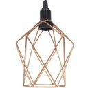 Ver imagem 4 de Pendente Aramado Teto Cálice P Luminária Lustre Retrô Balcão + Lâmpada Led ST64 Cobre Rose