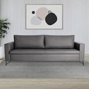 Ver imagem 5 de Sofá Decorativo 2 Lugares 190 CM Denmark Veludo Cinza Com Pés Preto - Gran Belo