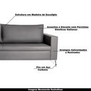 Ver imagem 3 de Sofá Decorativo 2 Lugares 190 CM Denmark Veludo Cinza Com Pés Preto - Gran Belo
