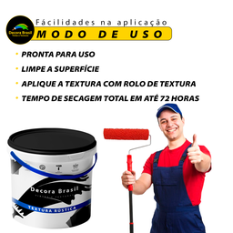 Textura Rústica Revestimento de Parede Decora Brasil - 3.6l - Quartzo Areia - 3