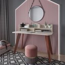 Ver imagem 3 de Mesa Escrivaninha com Nichos Sofia Cedro / Off White