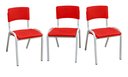 Ver imagem 2 de Kit 3 Cadeiras Infantil Iso Vermelha Brinquedoteca Escolas Ecomhome