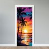 Adesivo de Porta - Coqueiro, Praia e Sol - 1