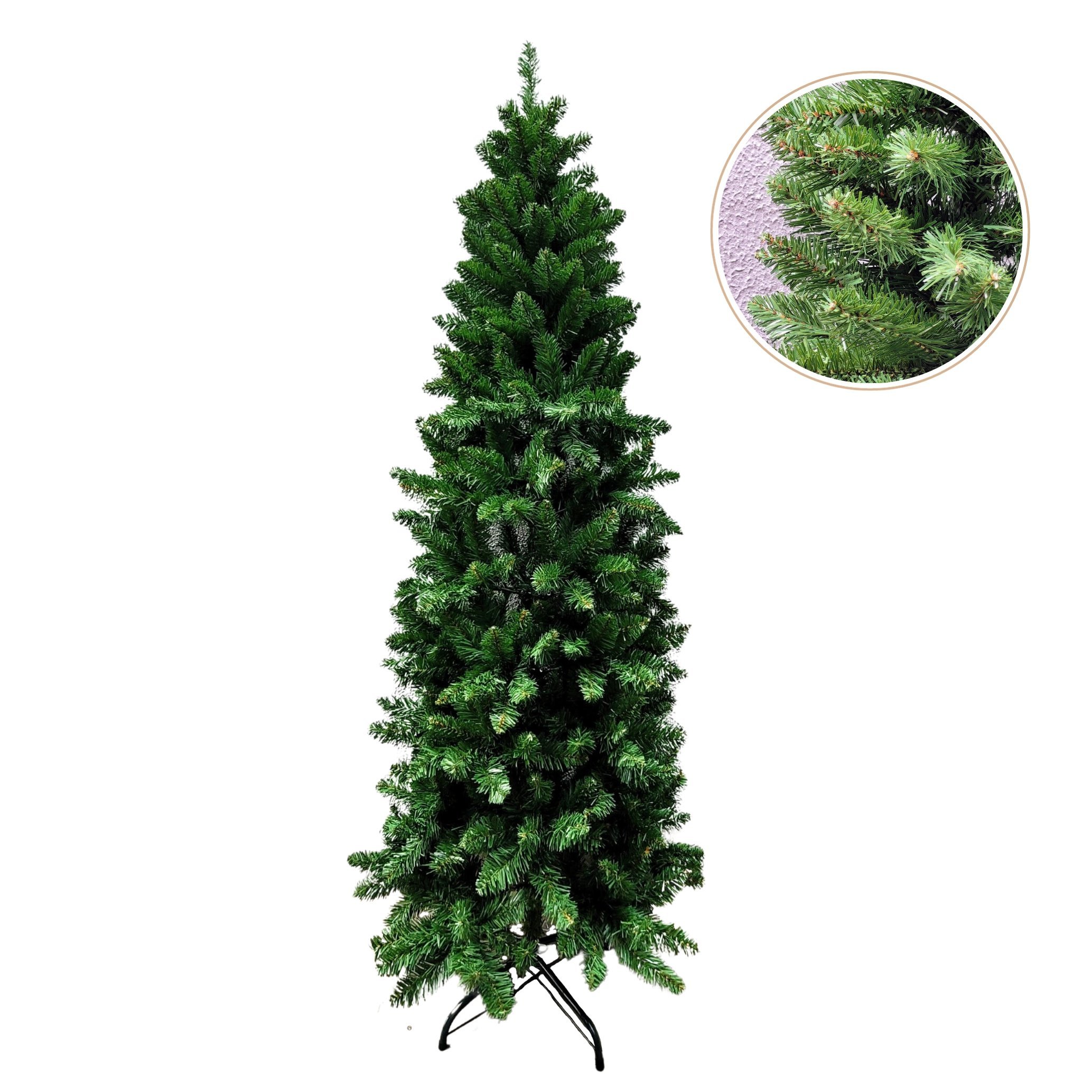 Árvore de Natal 180x70cm Verde Slim com Pisca de Led - 4